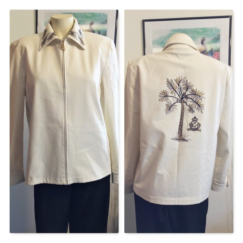 ST. JOHN SPORT BY MARIE GRAY EMBROIDERED JACKET